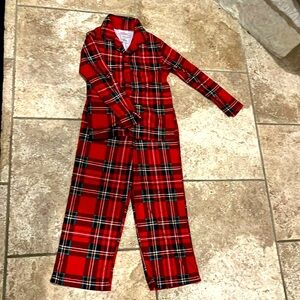 ORIGINAL WEATHERPROOF VINTAGE plaid pajamas red stripe Size M(8) like new
